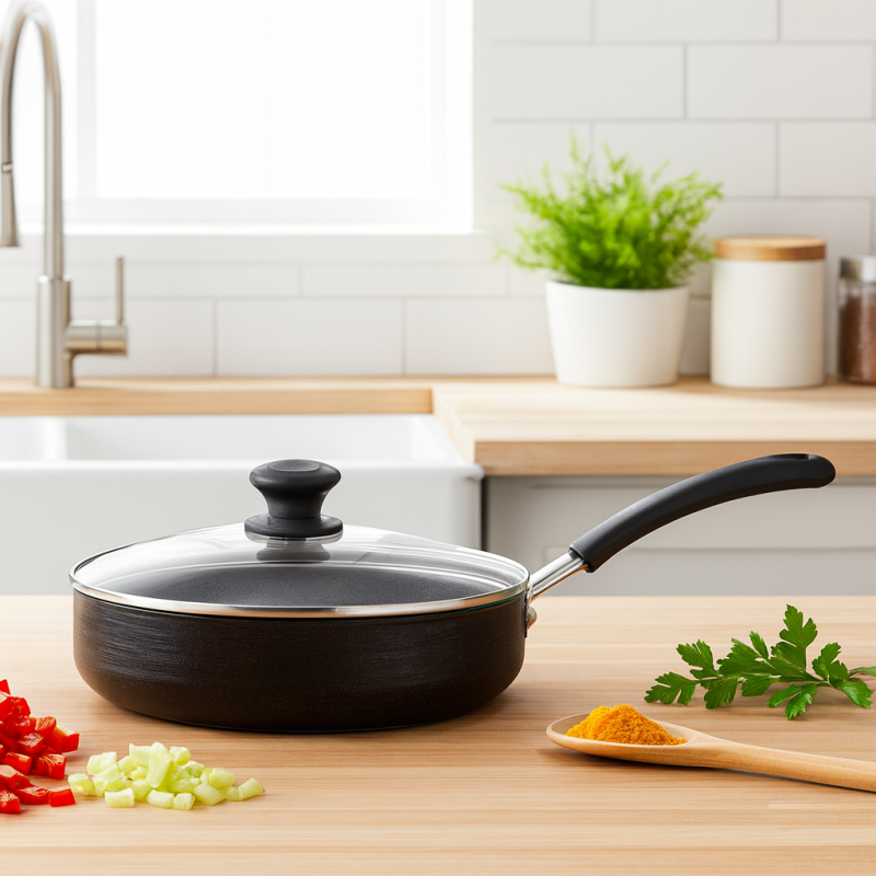 Kitchen King Sauté Pan with Glass Lid