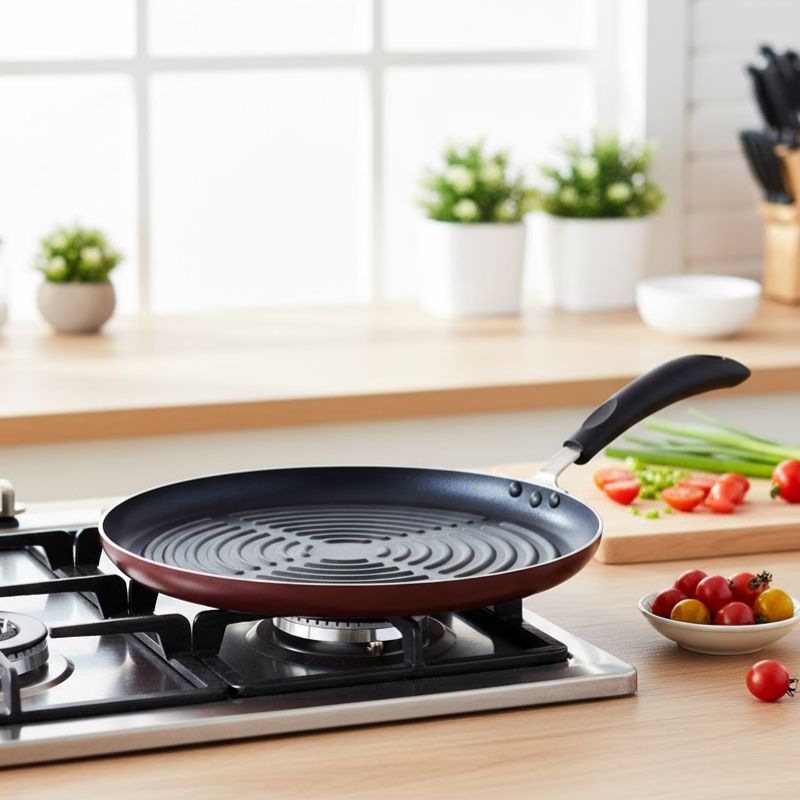 Kitchen King 30cm Grill Pan – Heavy-Duty Non-Stick Griller for Steaks, BBQ & Tikkas | Adornia.pk