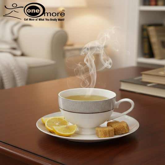 Deluxe Porcelain Tea Cup & Saucer Set