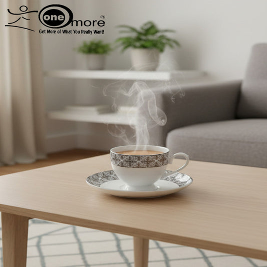 Refined Porcelain Tea Cup & Saucer Set