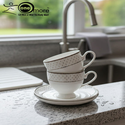 Deluxe Porcelain Tea Cup & Saucer Collection