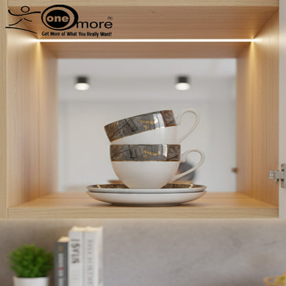 Upscale Porcelain Tea Cup & Saucer Collection