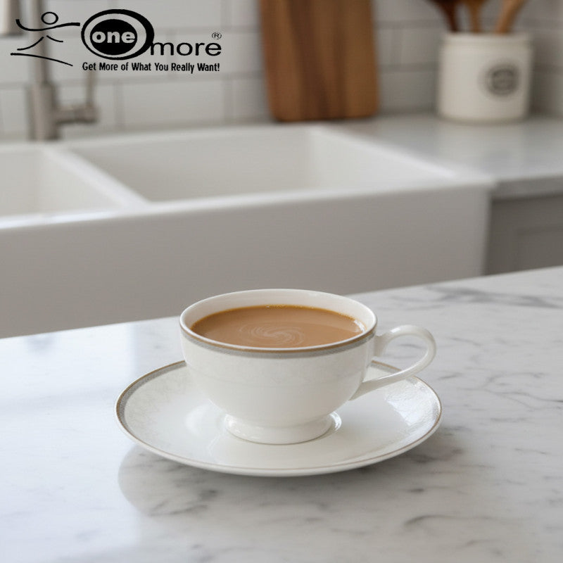 Deluxe Porcelain Tea Cup & Saucer Set