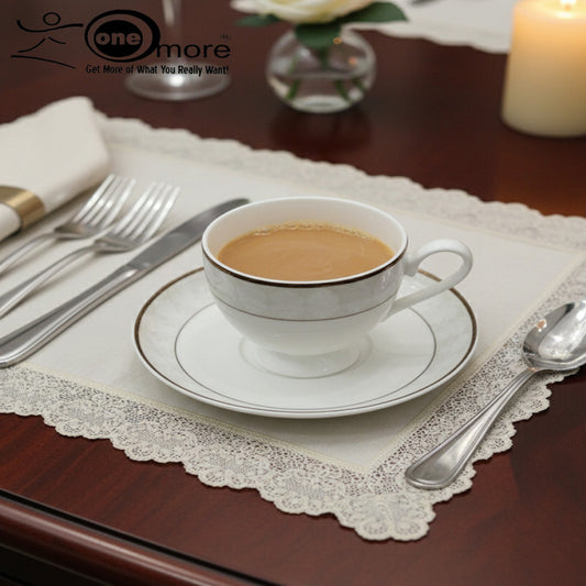 Sophisticated Porcelain Tea Cup & Saucer Set