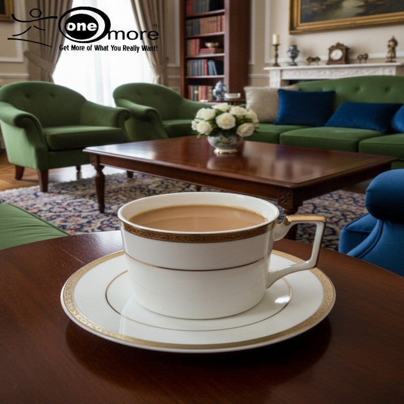 Noritake Signature 12-Piece Tea Set – Gold & Platinum Accents