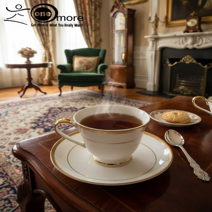 Noritake Signature 12-Piece Tea Collection – Luxurious Gold & Platinum Design