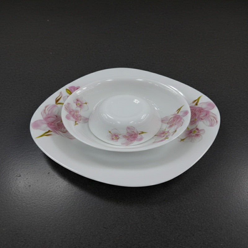 Orchid Bloom Opalware Dinnerware Set