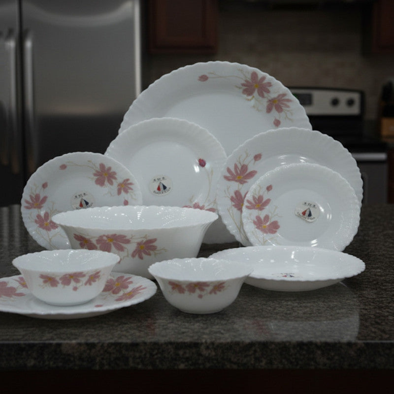 Contemporary Opalware Dinnerware Set