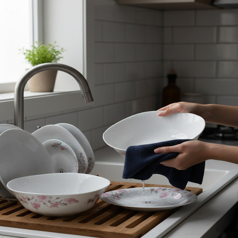 26-Piece Pink Petal Blossom Dinnerware Collection