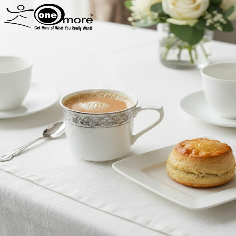 6-Piece Elegant Super Bone China Mug Collection