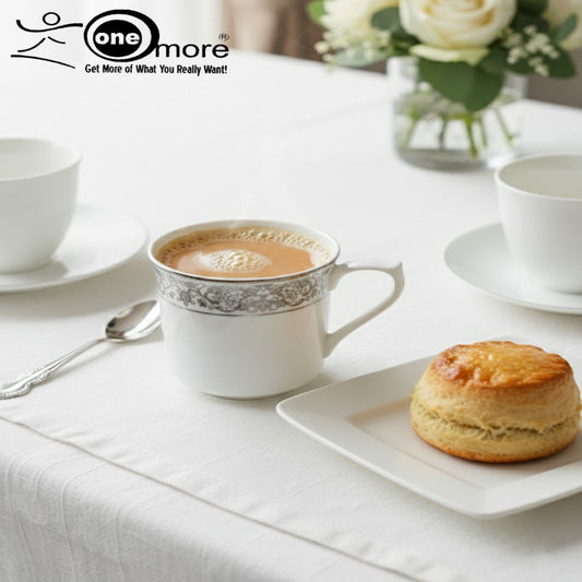 6-Piece Elegant Super Bone China Mug Collection