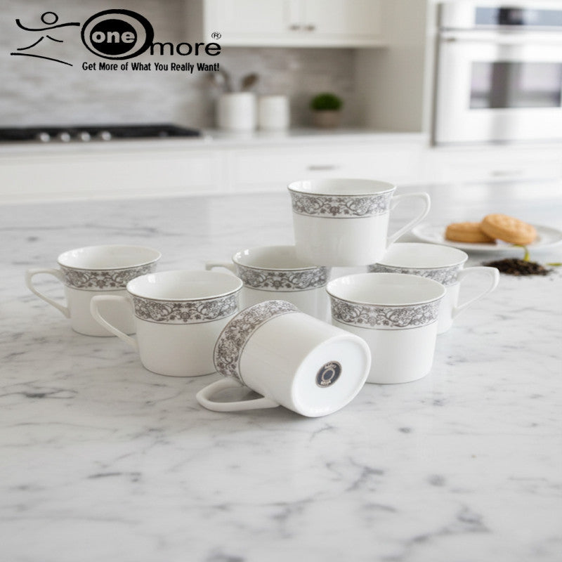 6-Piece Elegant Super Bone China Mug Collection