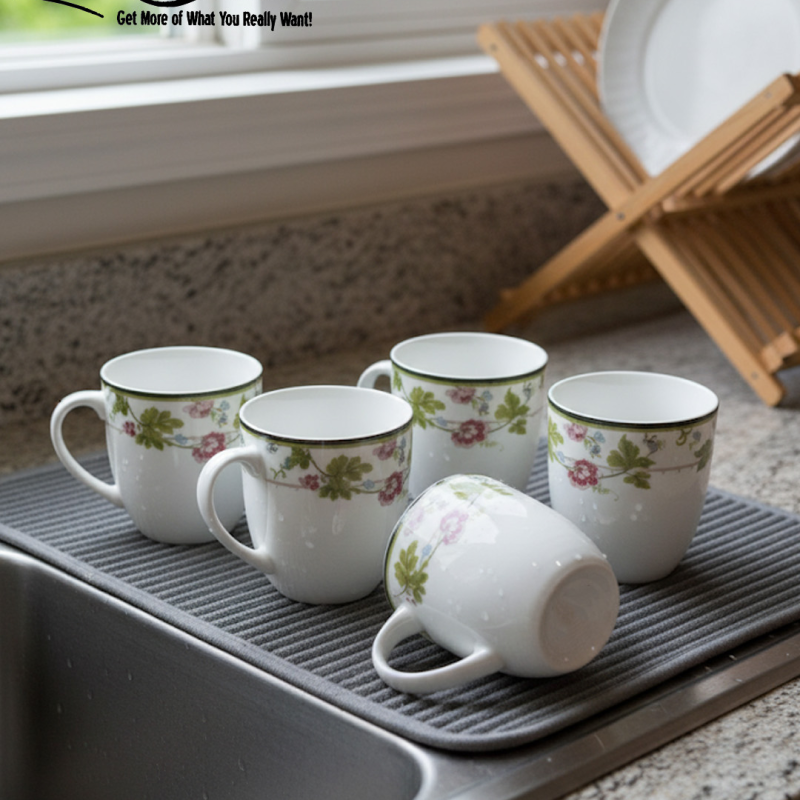 Delightful Six-Piece Super Bone China Mug Set