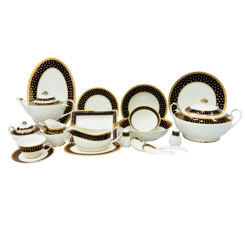 Yamasen 104-Piece Dinnerware Set – Service for 12 People