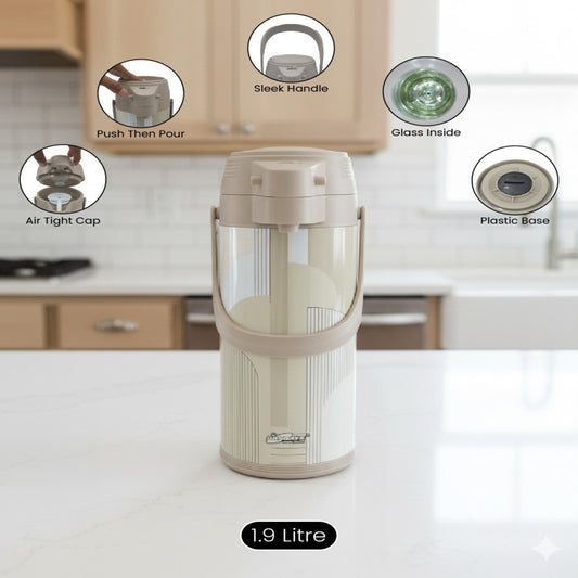 1.9-Litre Premium Insulated Flask with Glass Inner Lining