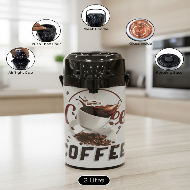 DayDays Premium Coffee Series Airpot Flask – 3 Litre
