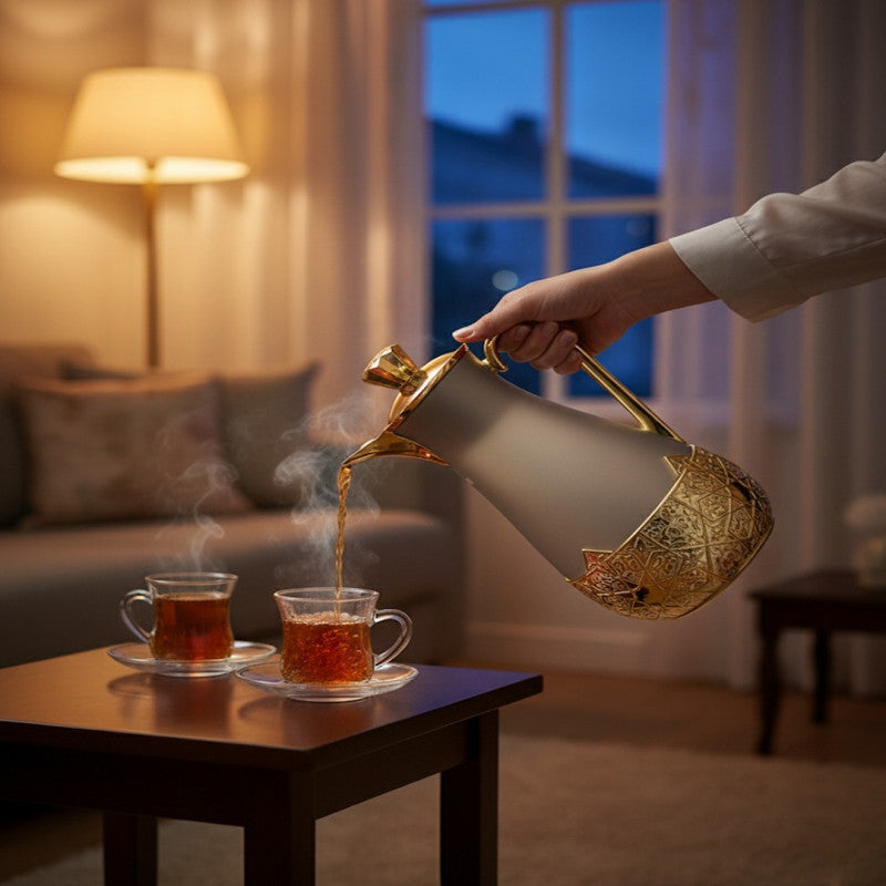 Kehwa-Style Insulated Flask – 1.9 Litre