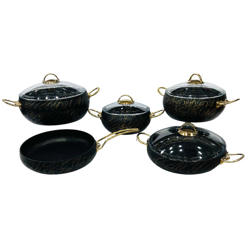 O.M.S. Granitic 9-Piece Cookware Set – Made in Turkey