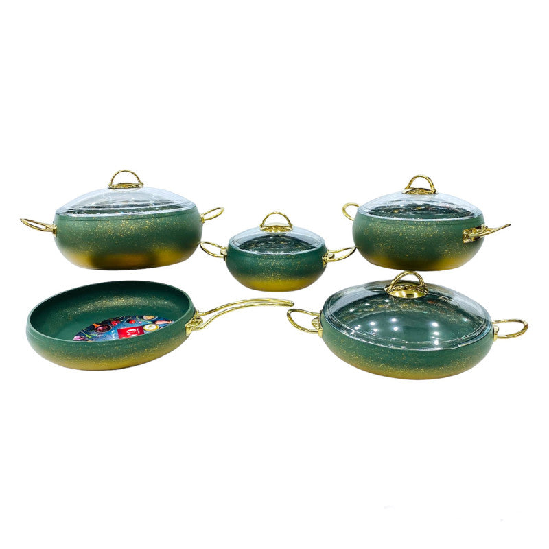 O.M.S. Granitic 9-Piece Cookware Set – Made in Turkey