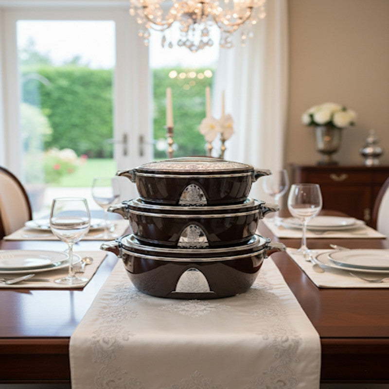 Forever Gold Round Hot Pot Food Warmer – Elegant Fancy Server