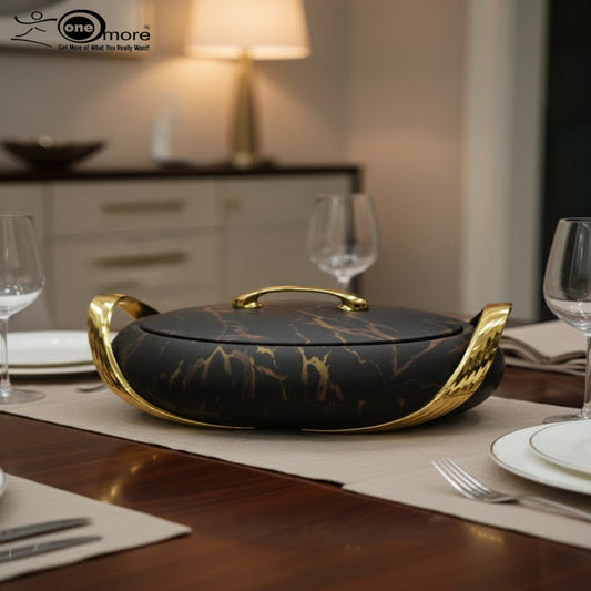 Luxury Insulated Casserole Hot Pot Set – Premium White, Gray & Black Marble Design (2.5L, 3.0L & 3.5L)