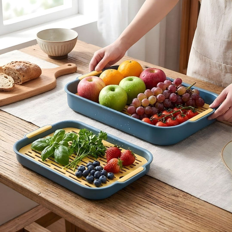 Drain Tray Double Layer Multi Purpose Kitchen Dish