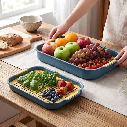 Drain Tray Double Layer Multi Purpose Kitchen Dish