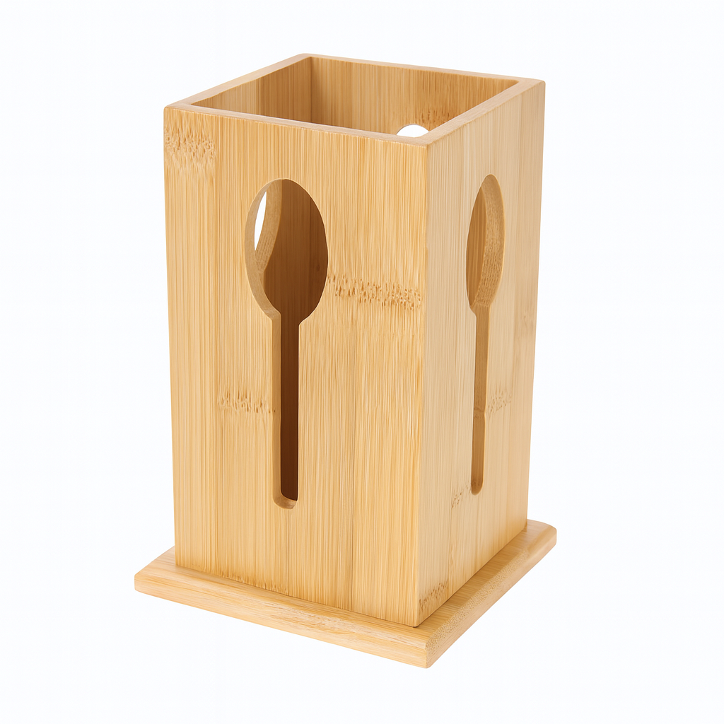 Bamboo Cutlery Holder