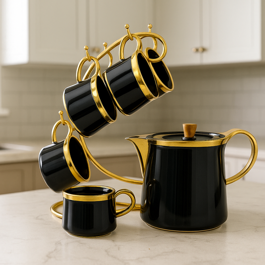 Exclusive 7-Piece Tea Set with Stand – Elegant Serving Set | Adornia.pk