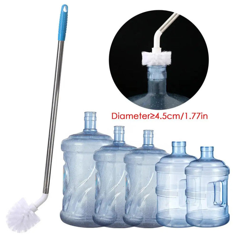 Steel Long Handle Cleaning Brush | Multi-Layer Bristle Scrubber for Bottles, Buckets & Jugs