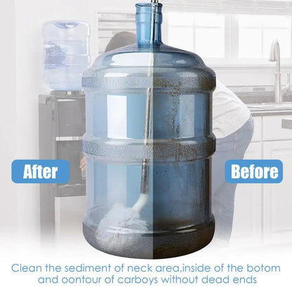 Steel Long Handle Cleaning Brush | Multi-Layer Bristle Scrubber for Bottles, Buckets & Jugs