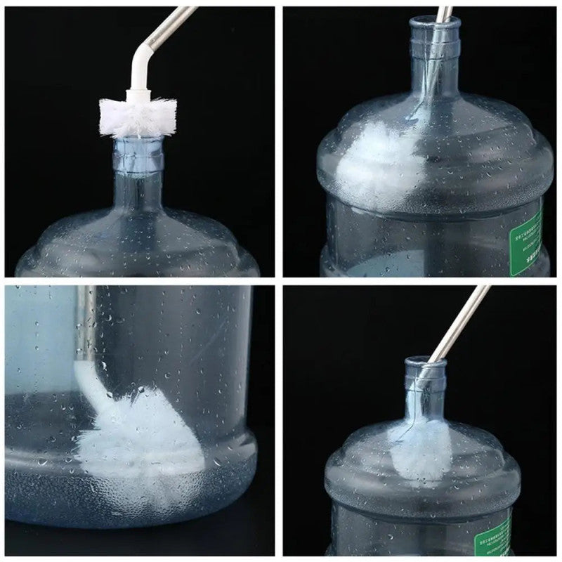 Steel Long Handle Cleaning Brush | Multi-Layer Bristle Scrubber for Bottles, Buckets & Jugs