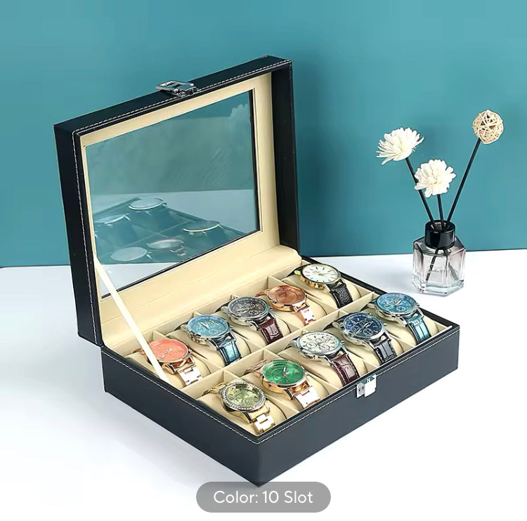 Leather Watches & Bracelets Storage Box