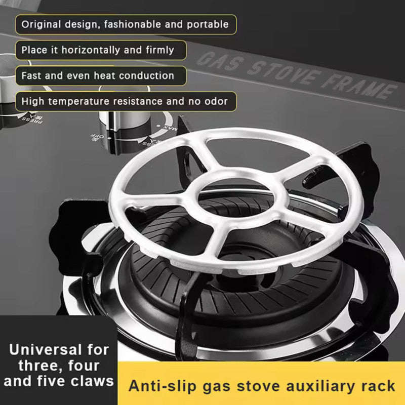 Non Slip Burner Stand Rack, Gas Stove Metal Cover Frame, Anti Slip Frame For Small Pots, Metal Stovetop For Pot