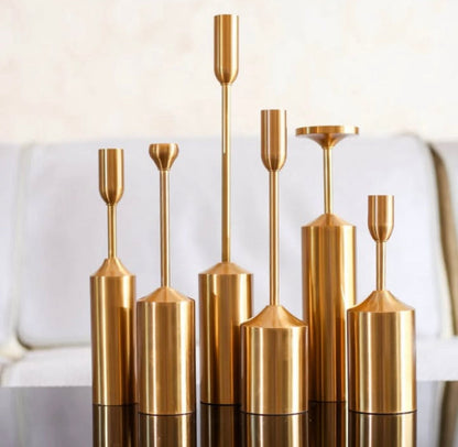 6 Pcs Metal Candle Stand Holder