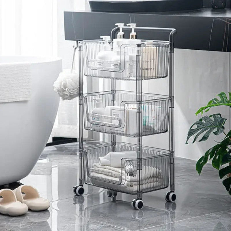 Versatile Mobile Storage Cart – Multi-Purpose Corner Rack with Wheels | Adornia.pk