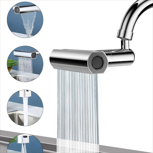 4-in-1 Kitchen Sink Faucet – 360° Rotating Splash-Free Water Flow | Adornia.pk