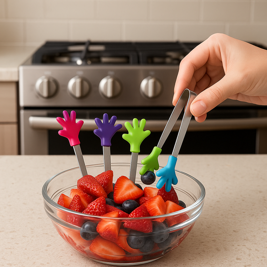 Colorful Silicone Food Clip with Stainless Steel Handle