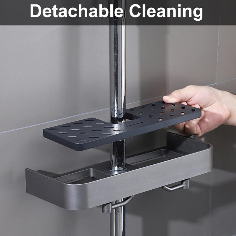 1pc Shower Storage Rack, Multifunctional Storage Bathroom Shelf Organizer