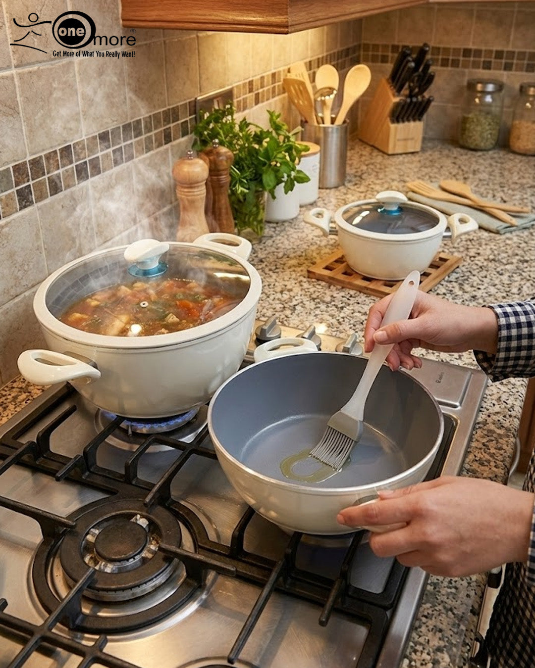 Falez 9-Piece Premium Ceramic Coating Non-Stick Cookware Set – Healthy Low-Oil Cooking | Made in Turkey