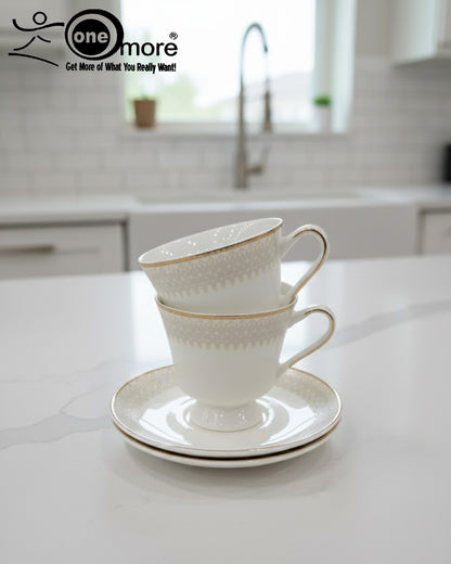 Sophisticated Porcelain Cup & Saucer Set