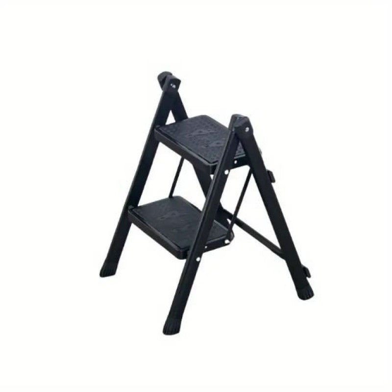 2-Step Folding Ladder | Non-Slip Portable Steel Step Stool for Home, Kitchen & Office