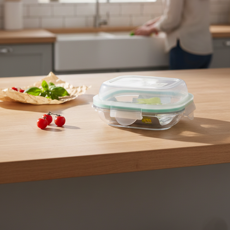 ServeNStore Square Glass Containers with Lids by Limon