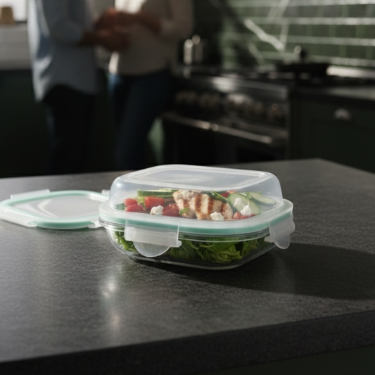 ServeNStore Square Glass Containers with Lids by Limon