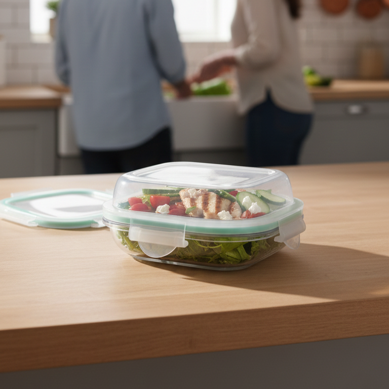 ServeNStore Square Glass Containers with Lids by Limon