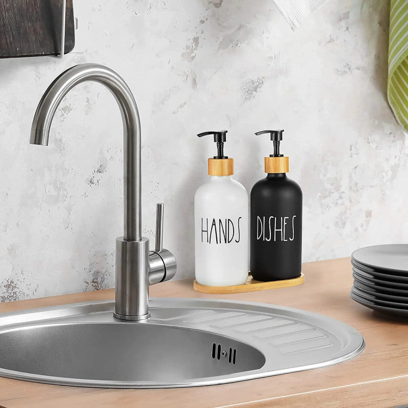 HandiDish Luxe Glass Beverage Dispenser Set – Elegant Serving Station | Adornia.pk