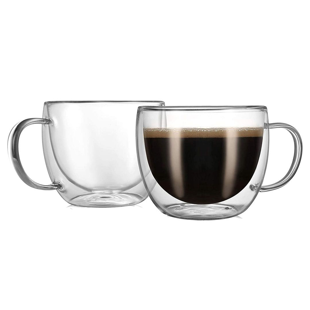 150ml Double Wall Glass Coffee Mug