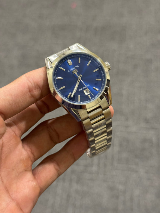 Tag Carrera Automatic Silver Blue dial