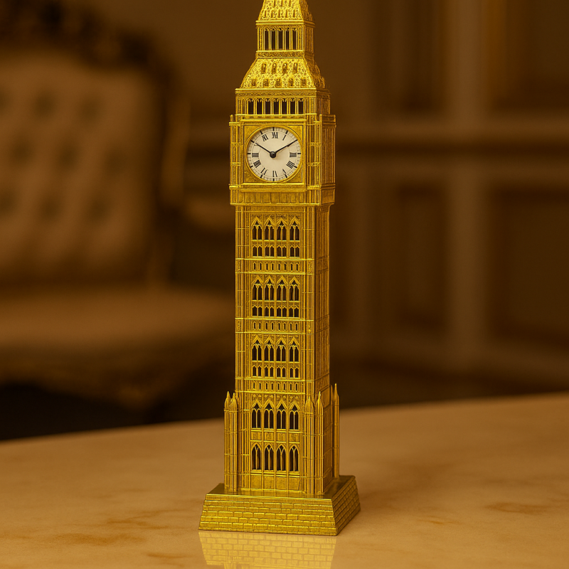 Metal Golden Big Ben Tower – Premium Decorative Showpiece | Adornia.pk