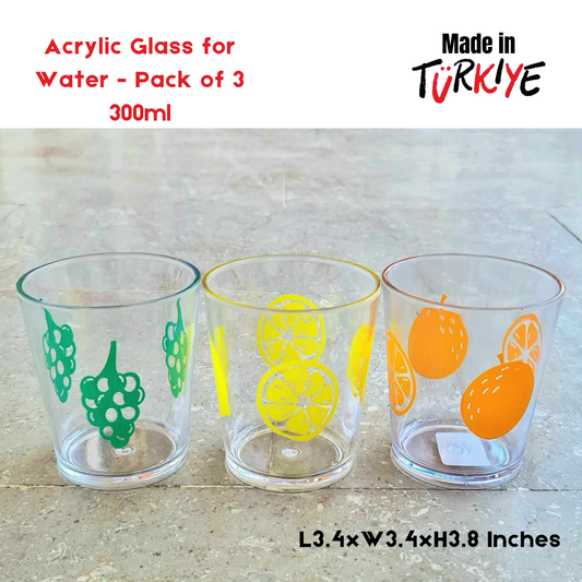 Acrylic Glass for Water - Pack of 3